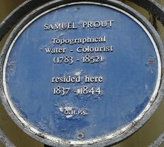 Samuel Prout (1783-1852) Blue Plaque, 57 George Street